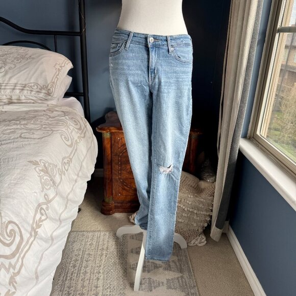Levi’s 711 Skinny Light Wash Distressed Jeans - Picture 1 of 8